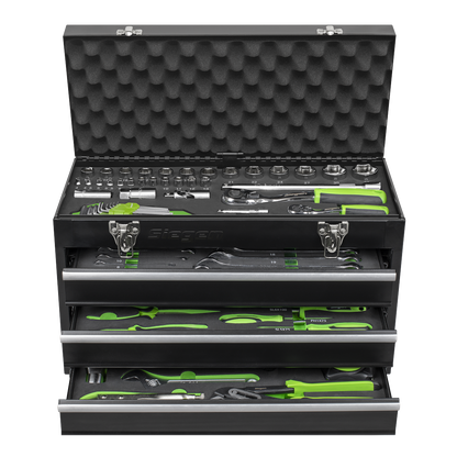 Siegen Portable Tool Chest 3 Drawer with Tool Kit 98pc