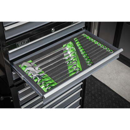 Siegen Combination Spanner Set with Tool Tray 19pc