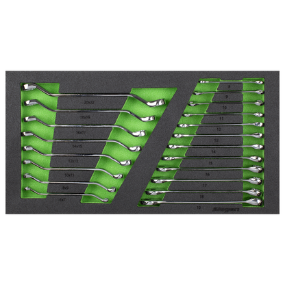 Siegen Combination & Deep Offset Spanner Set with Tool Tray 20pc