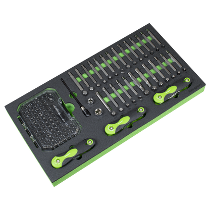 Siegen Specialised Bit Set & Folding Hex Keys with Tool Tray 170pc