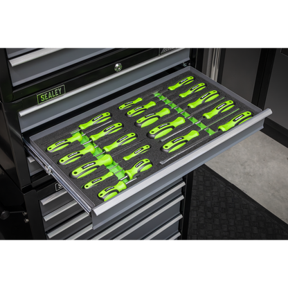 Siegen Screwdriver Set with Tool Tray 20pc