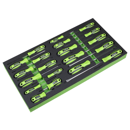 Siegen Screwdriver Set with Tool Tray 20pc