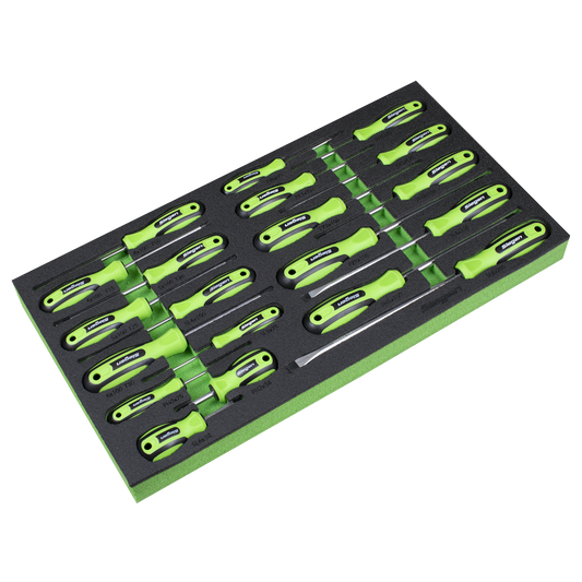 Siegen Screwdriver Set with Tool Tray 20pc