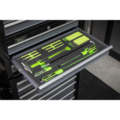 Siegen Pry Bar, Hammer & Punch Set with Tool Tray 23pc