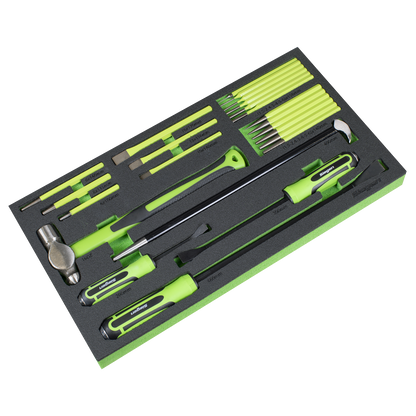 Siegen Pry Bar, Hammer & Punch Set with Tool Tray 23pc