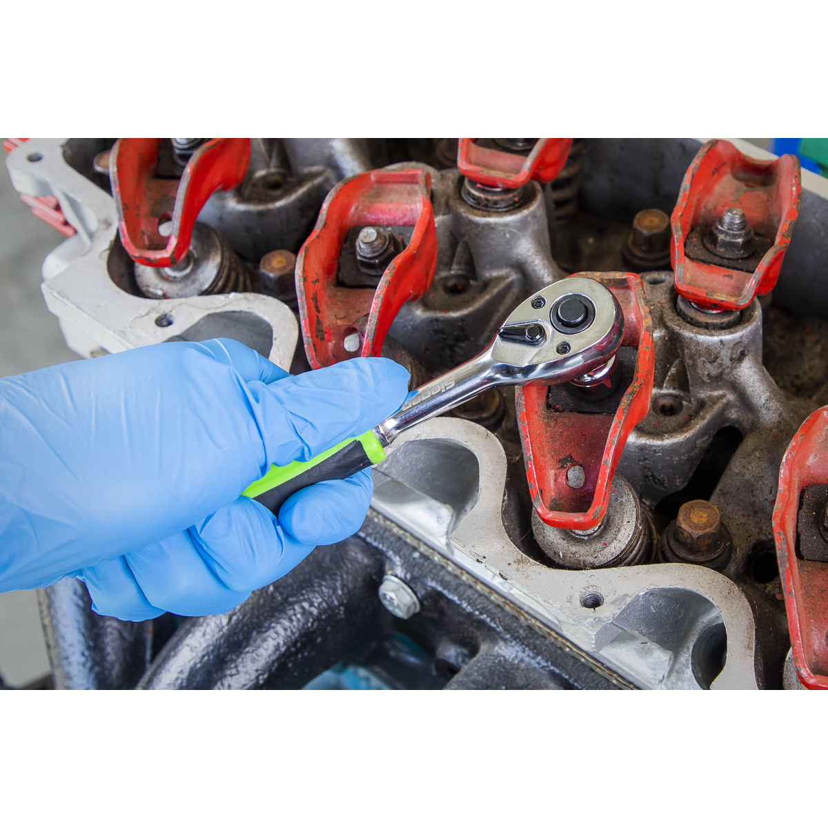 Ratchet Wrench Set 1/4"Sq 5pc Drive Flip Reverse