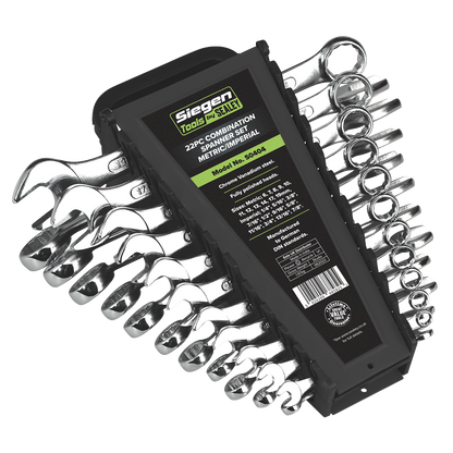 Siegen Metric/Imperial Combination Spanner Set 22pc
