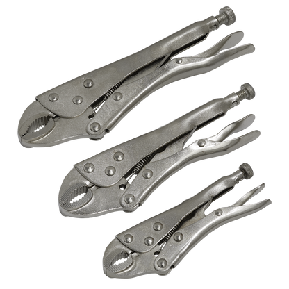 Siegen Locking Pliers Set 3pc