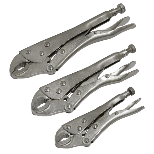 Siegen Locking Pliers Set 3pc