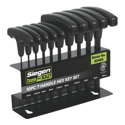 Siegen T-Handle Hex Key Set 10pc