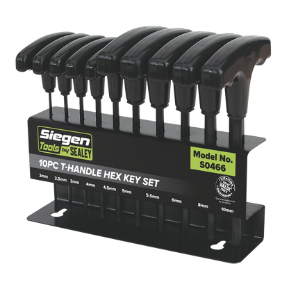 Siegen T-Handle Hex Key Set 10pc