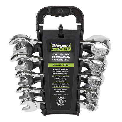 Siegen Stubby Combination Spanner Set 10pc