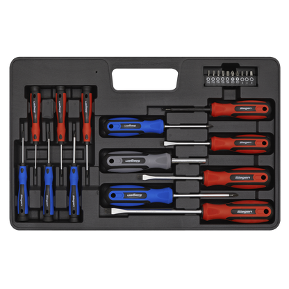 Siegen Soft Grip Screwdriver & Bit Set 23pc
