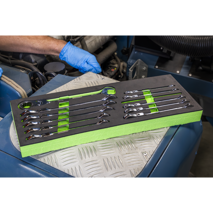 Siegen Flexi-Head Ratchet Combination Spanner Set 12pc