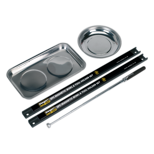 Siegen Magnetic Bowl & Tool Holder Set 5pc