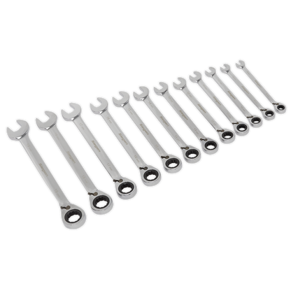 Siegen Reversible Ratchet Combination Spanner Set 12pc