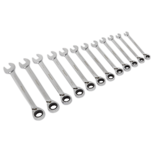 Siegen Reversible Ratchet Combination Spanner Set 12pc