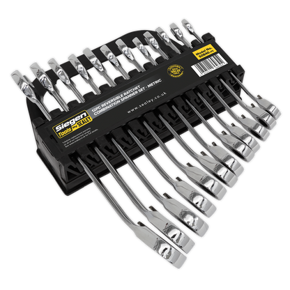 Siegen Reversible Ratchet Combination Spanner Set 12pc