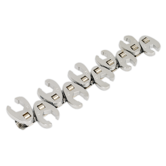 Siegen Flare Nut Crow's Foot Wrench Set 3/8"Sq Drive 10pc