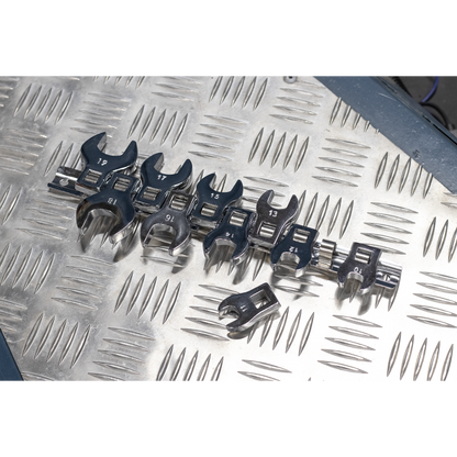 Siegen Crow's Foot Open-End Spanner Set 3/8"Sq Drive 10pc