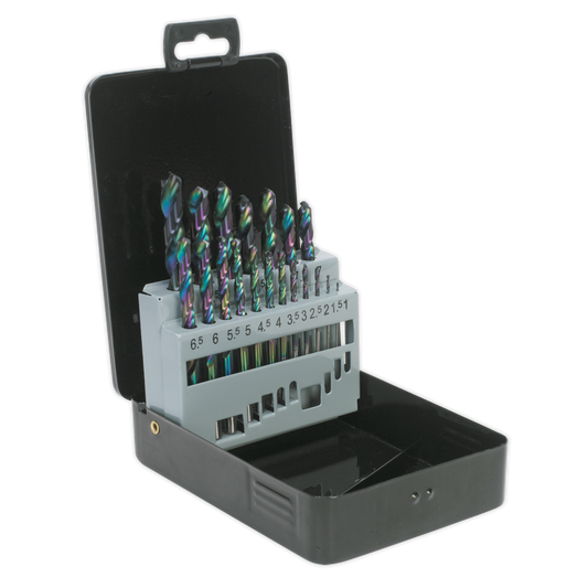Siegen HSS Edge Ground Drill Bit Set 19pc - DIN 338