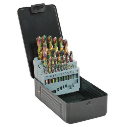 Siegen HSS Edge Ground Drill Bit Set 25pc - DIN 338