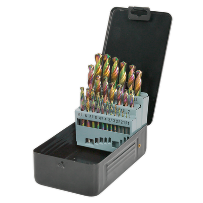 Siegen HSS Edge Ground Drill Bit Set 25pc - DIN 338