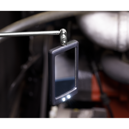Siegen Telescopic Inspection Mirror with 2 LEDs 52 x 83mm