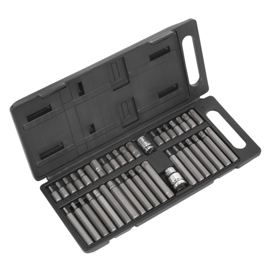 Siegen TRX-Star/Hex/Spline Bit Set 3/8" & 1/2"Sq Drive 40pc