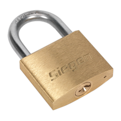 Siegen Brass Body Padlock with Brass Cylinder 40mm