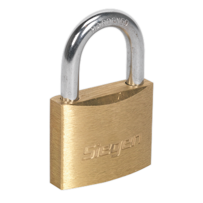 Siegen Brass Body Padlock with Brass Cylinder 40mm