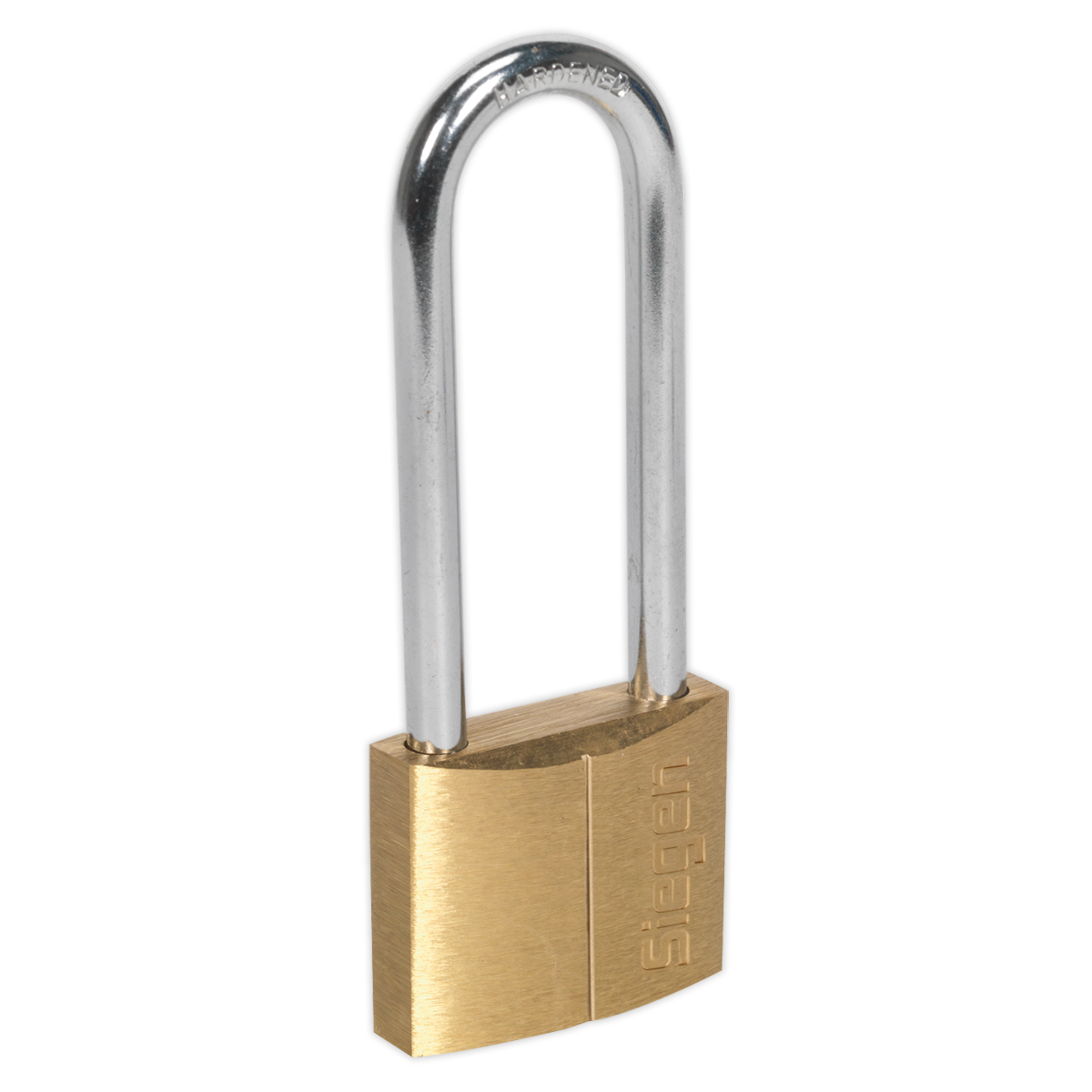 Siegen Brass Body Padlock with Brass Cylinder Long Shackle 40mm