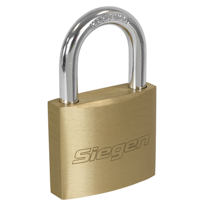 Siegen Brass Body Padlock with Brass Cylinder Keyed Alike - Pack of 4