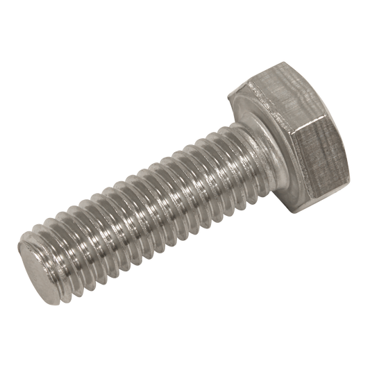 Stainless Steel Hex Head Set Screw DIN 933 - M8 X 25 A2 - Pack of 50