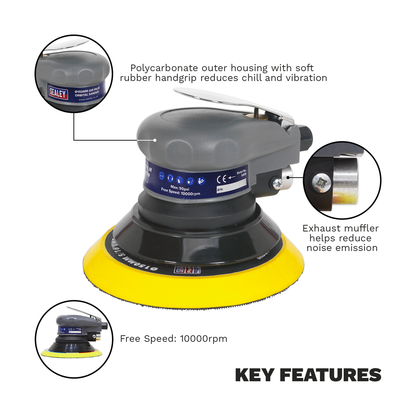 Air Palm Orbital Sander 150mm