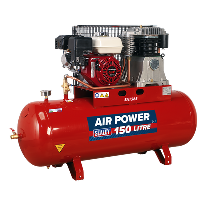 150L Belt Drive Air Compressor with Petrol Engine 6.5hp