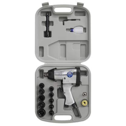 Air Impact Wrench Kit with Sockets 1/2"Sq Drive