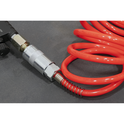PE Coiled Air Hose with Couplings 5m x 5mm