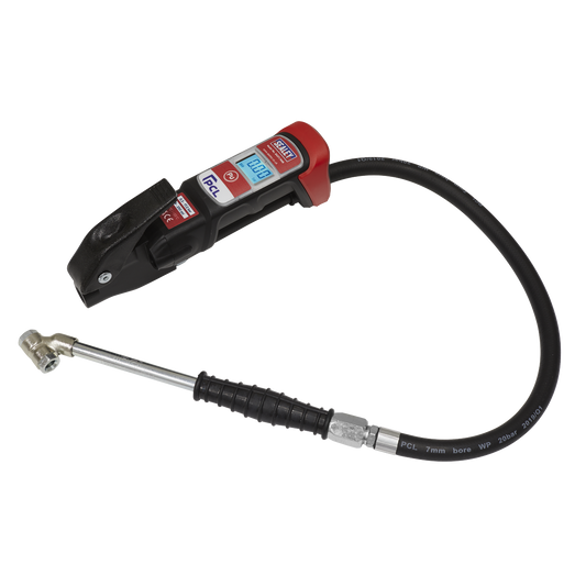 PCL Anodised Digital Tyre Inflator with Twin Push-On Connector