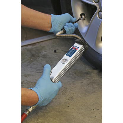 Long Type Tyre Inflator with Twin Push-On Connector