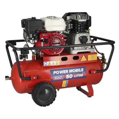 50L Belt Drive Air Compressor with Petrol Engine 5.5hp