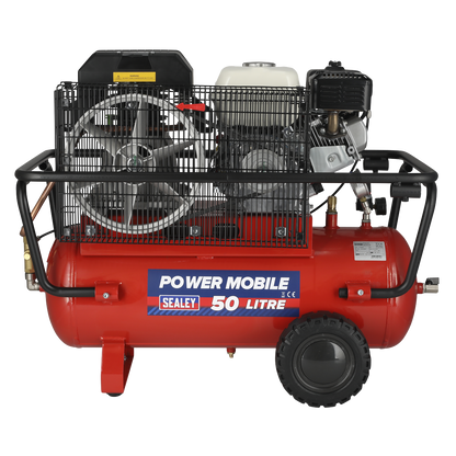 50L Belt Drive Air Compressor with Petrol Engine 5.5hp