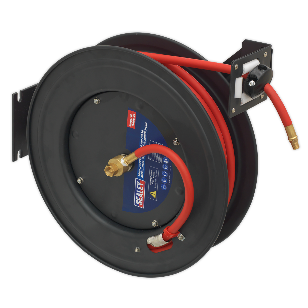 20m Retractable Rubber Air Hose with Steel Reel 10mm ID
