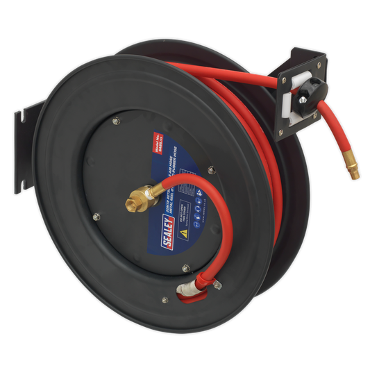 20m Retractable Rubber Air Hose with Steel Reel 10mm ID