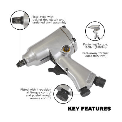 Air Impact Wrench 3/8"Sq Drive