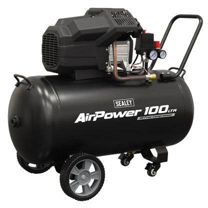 Air Compressor 100L V-Twin Oil Free Direct Drive 3hp