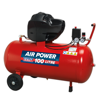 100L Oil Free V-Twin Direct Drive Air Compressor 3hp