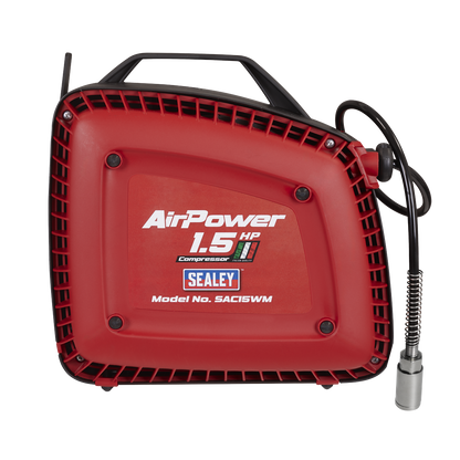 Wall Mounting Oil Free Air Compressor 1.5hp with 7m Retractable Hose Reel