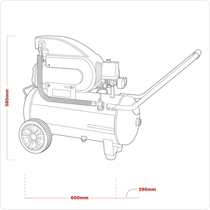 24L Direct Drive Air Compressor 2hp