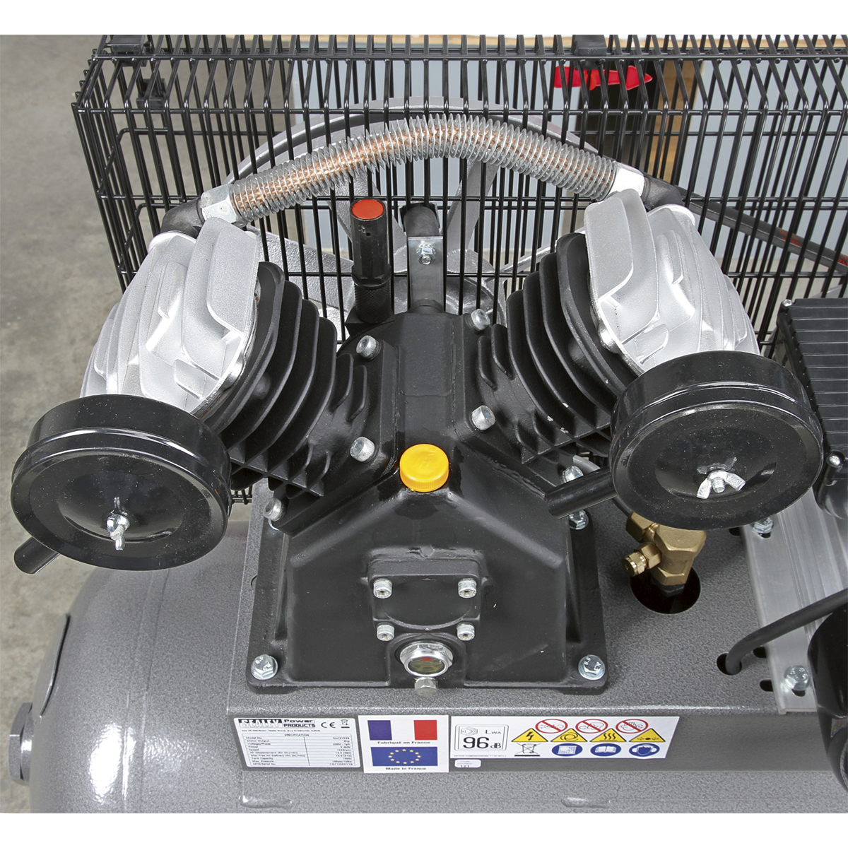 Premier 200L Belt Drive Air Compressor with Front Control Panel 3hp 415V 3ph